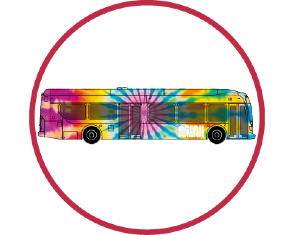 Wrapped bus Muni Badge