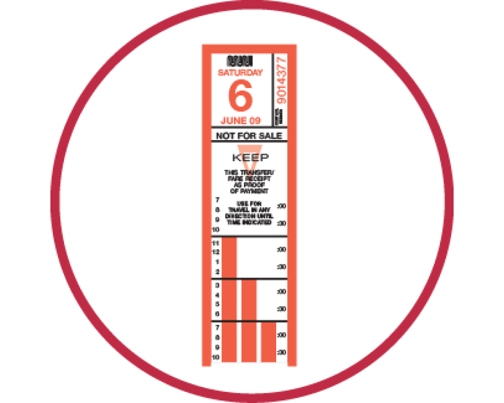 Old fare ticket Muni Badge