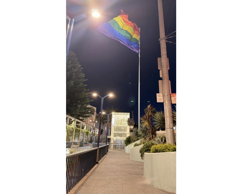 Front view of Harvey Milk Plaza with Elevator and walkway