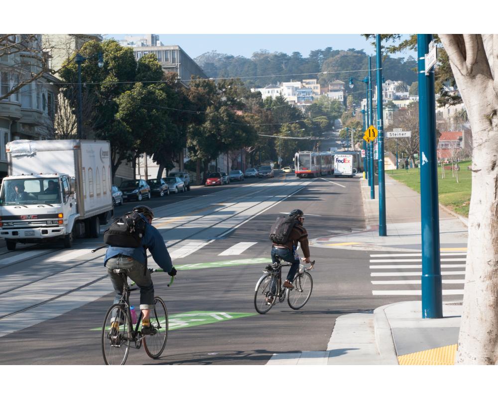 Class III: Vehicle-Bike Share-Use Travel Lane (Sharrow)