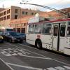 Photo of Townsend Street congestion - November 2016 with many vehicles stopped in the bike lane