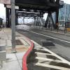 two vehicle travel lanes on Lefty O'Doul Bridge