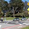 Example of a raised crosswalk in San Francisco