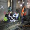 Specialized electronic maintenance technicians work hand-in-hand with track maintenance
