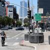Cyclist riding on 3rd Street 