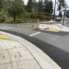 crosswalk and curb ramps at intersection on clarendon avenue and christopher drive 
