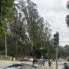 students crossing Clarendon Avenue at Panorama Drive crosswalk 