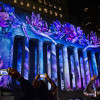 Let's Glow event - Projection art on Pacific Exchange building