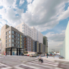 Rendering of the proposed housing along Bryant Street with all-family affordable housing