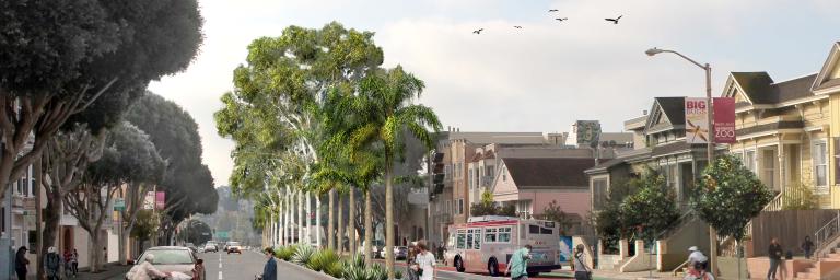 Image of what Potrero Avenue will look like after project