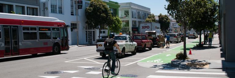 Cyclist on 8th Street