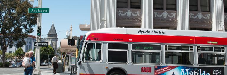 27 Bryant bus at Jackson Street and Van Ness