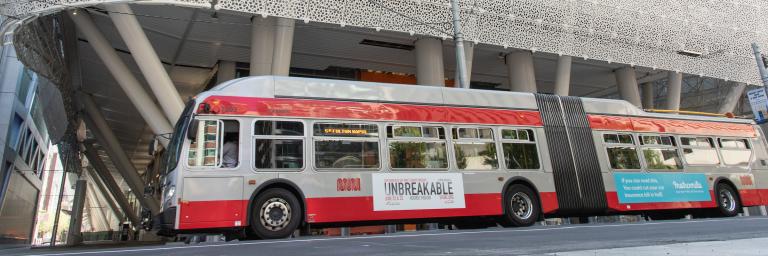 Muni 5R Fulton Rapid bus at Salesforce Transit Center