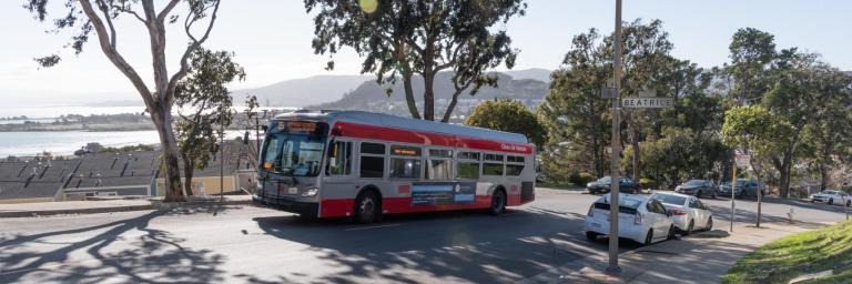 15 Bayview Hunters Point bus traveling in the Bayview district