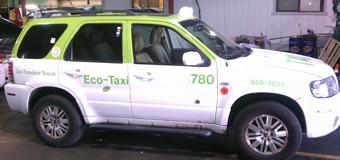 Photo of an Eco Taxi taxi.