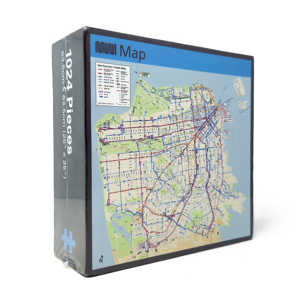 Graphic featuring our new Muni system map puzzle.