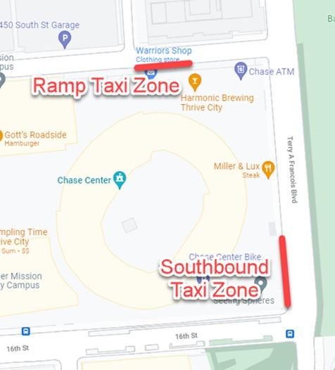 Chase Center Taxi Stands Chase Center Taxi Stands
