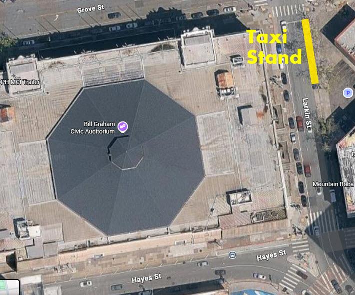 Temporary taxi stand for BAHC Live!