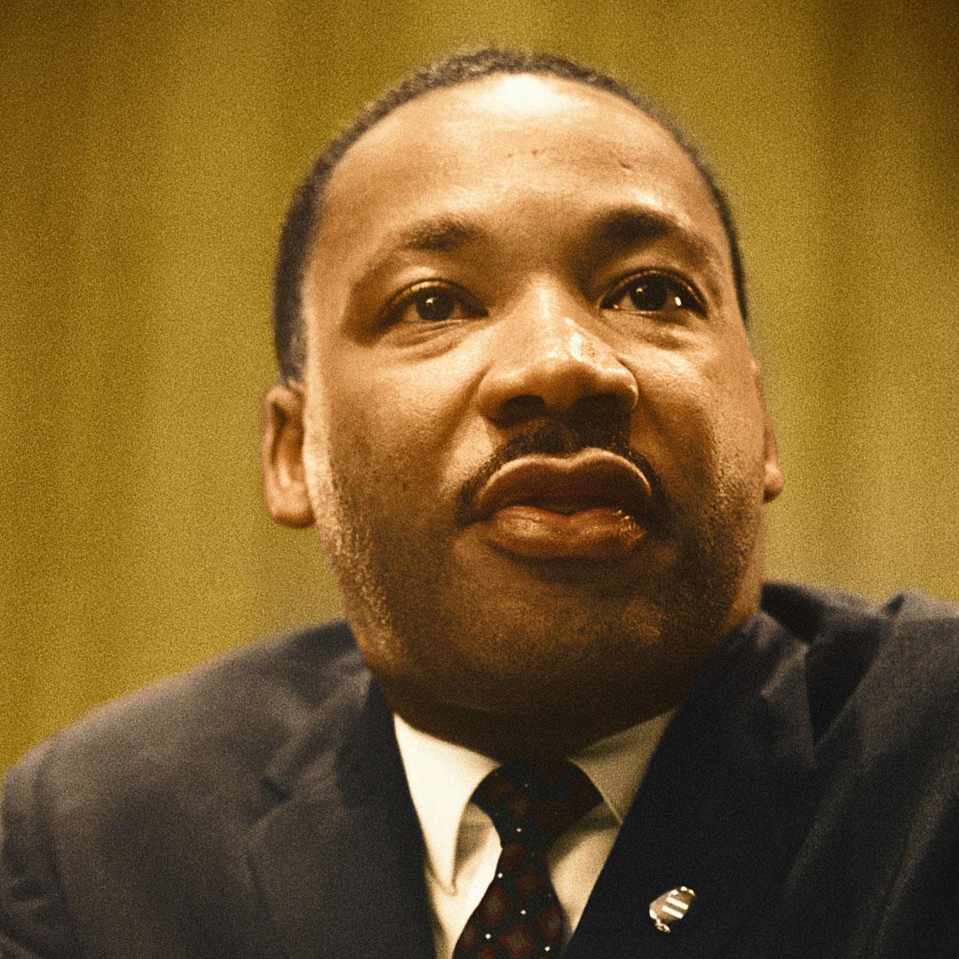 Portrait of MLK that is featured on the Muni commemorative ticket for Jan. 19 local march.