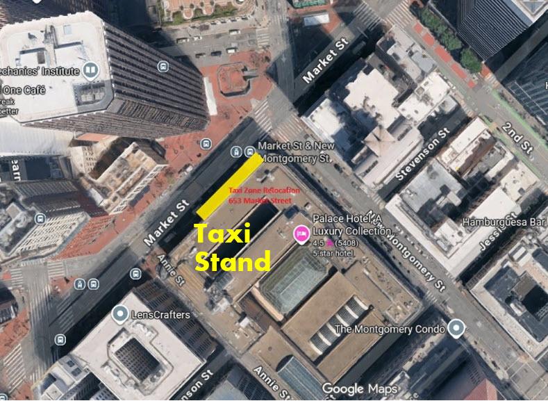 MARRIOTT MARQUIS temporary taxi stand