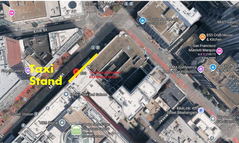 MARRIOTT MARQUIS temporary taxi stand