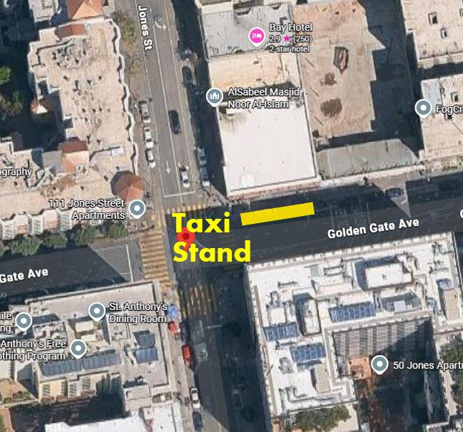 TASTE OF NFL temporary taxi stand