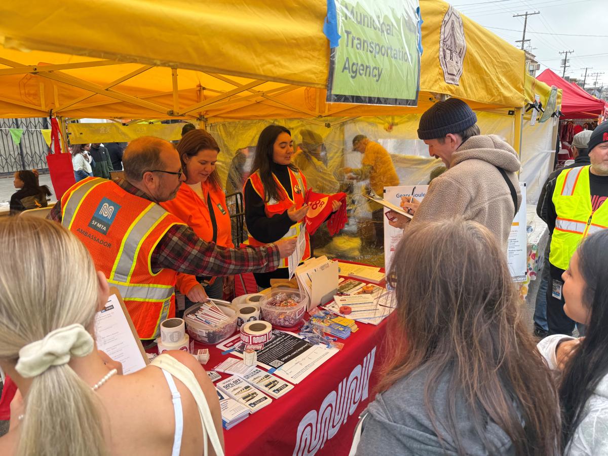 SFMTA staff working at the Richmond Night Market