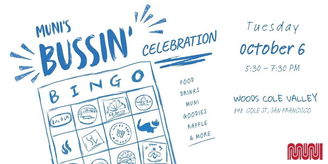 Muni's Bussin' Bingo Celebration flyer
