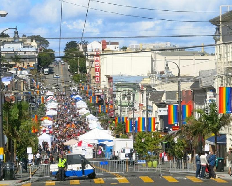 Castro Street Fair Viewed from the South in 2016