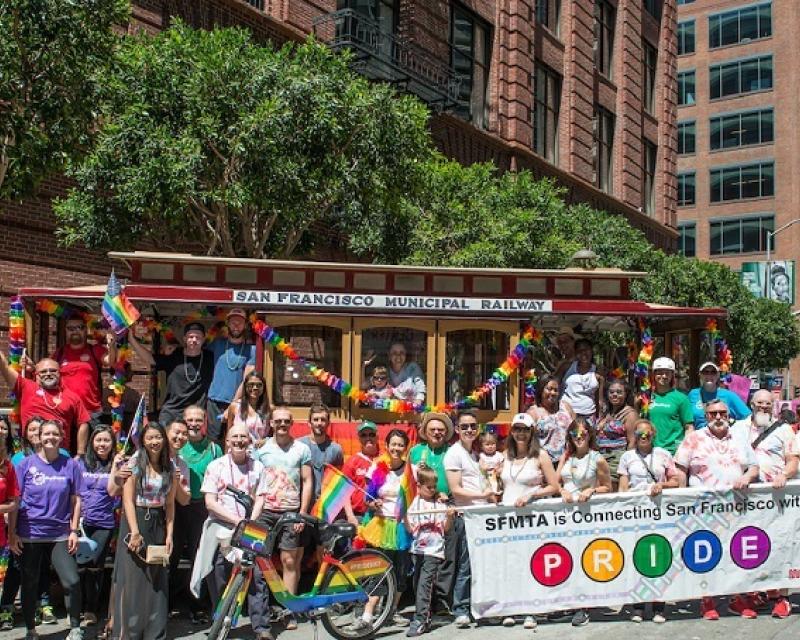 Muni Contingent in 2016 SF Pride Parade