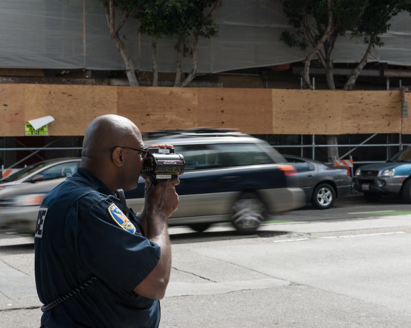 cop using lidar