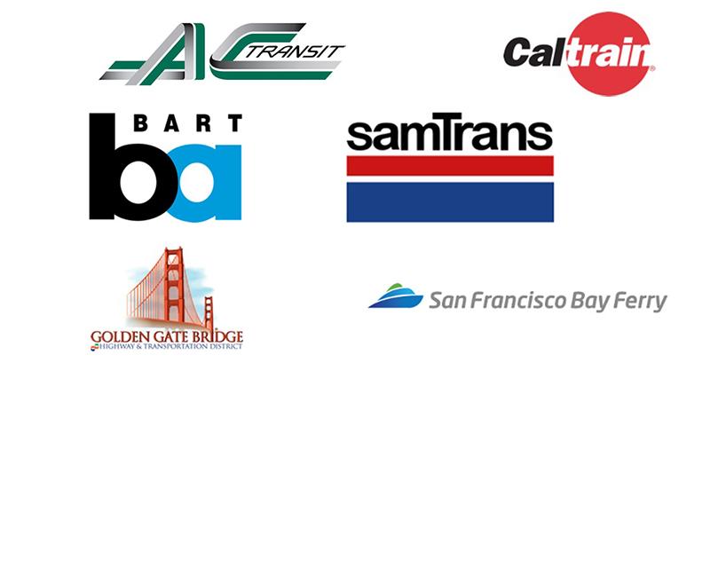 Bay Area transit agency logos