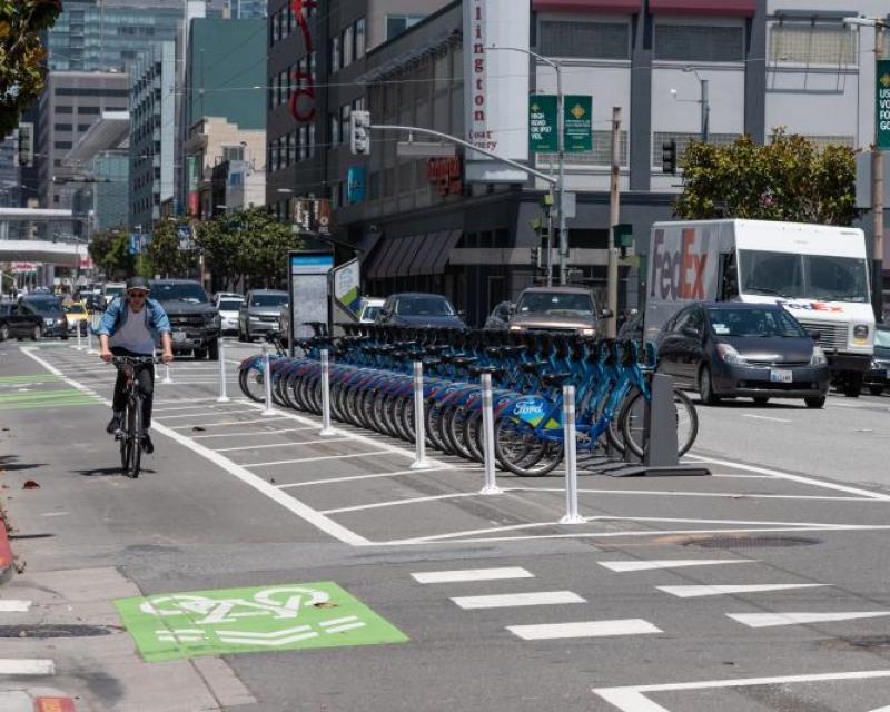 Bike riding in bike lane