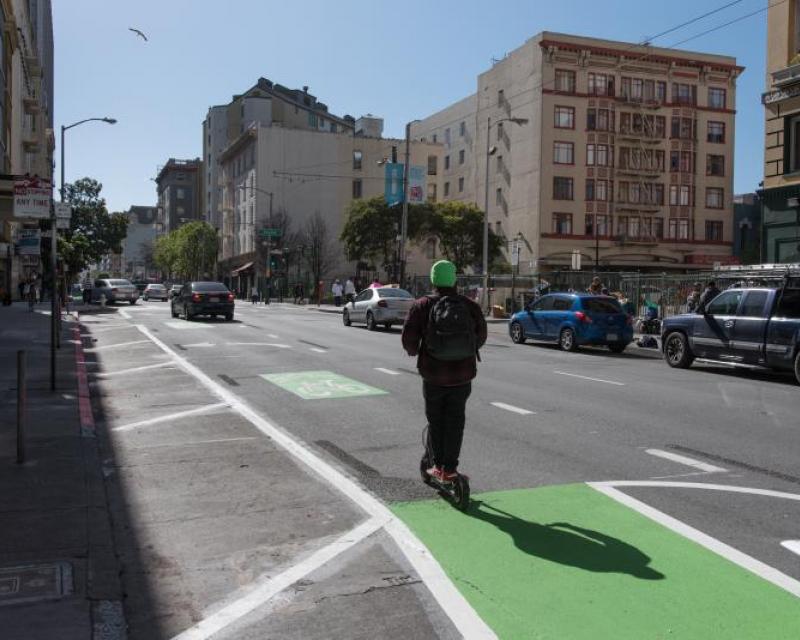Scooter in tenderloin