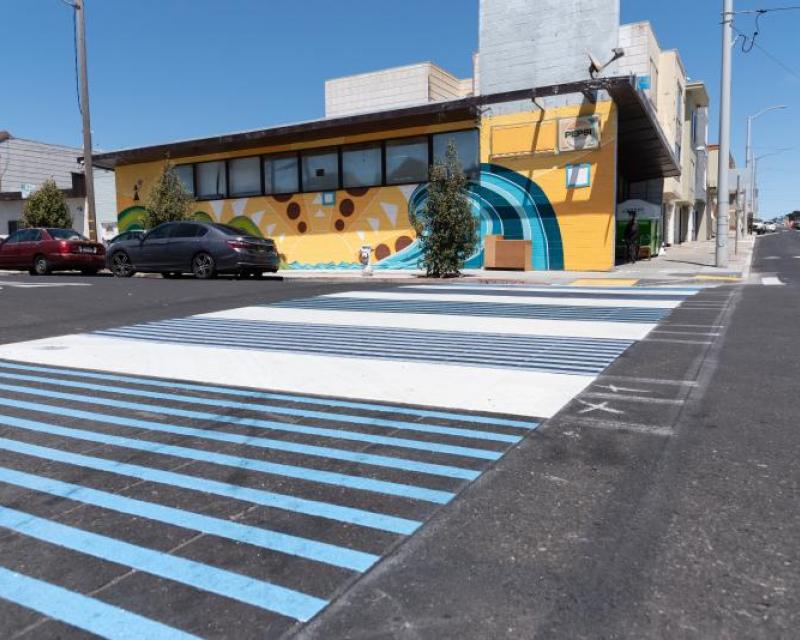 L Taraval Segment A complete with new crosswalk