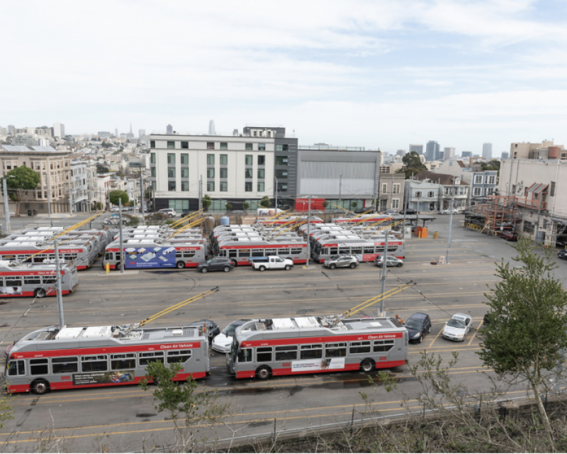 Exterior View of Presidio Division Bus Yard | November 5, 2021