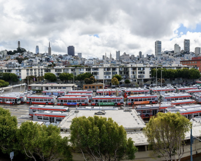 Panoramic Overhead View of Kirkland Yard Looking South from Pier 39 Garage | February 24, 2023