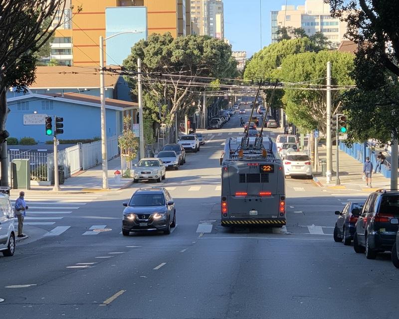 Existing traffic signals at Fillmore and Fulton streets