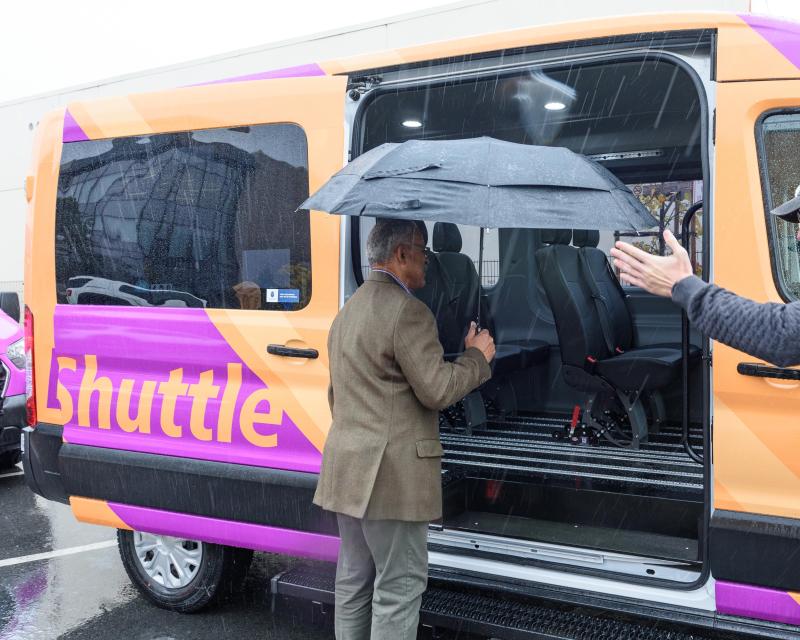 Bayview shuttle passenger