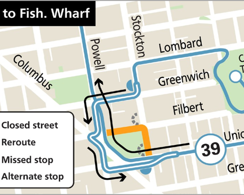Pizza, Bagel, Beer Festival IB 39 Reroute Map