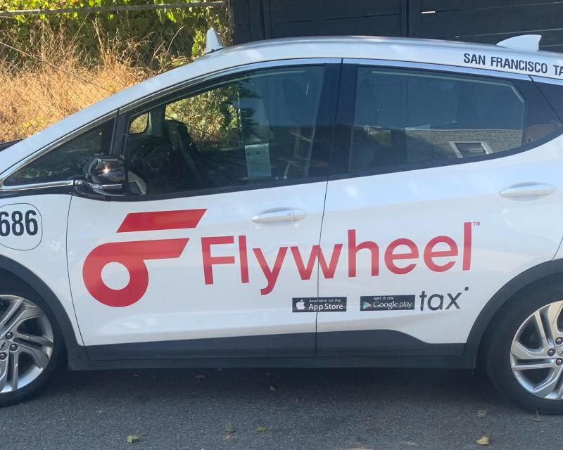 Flywheel taxi in white