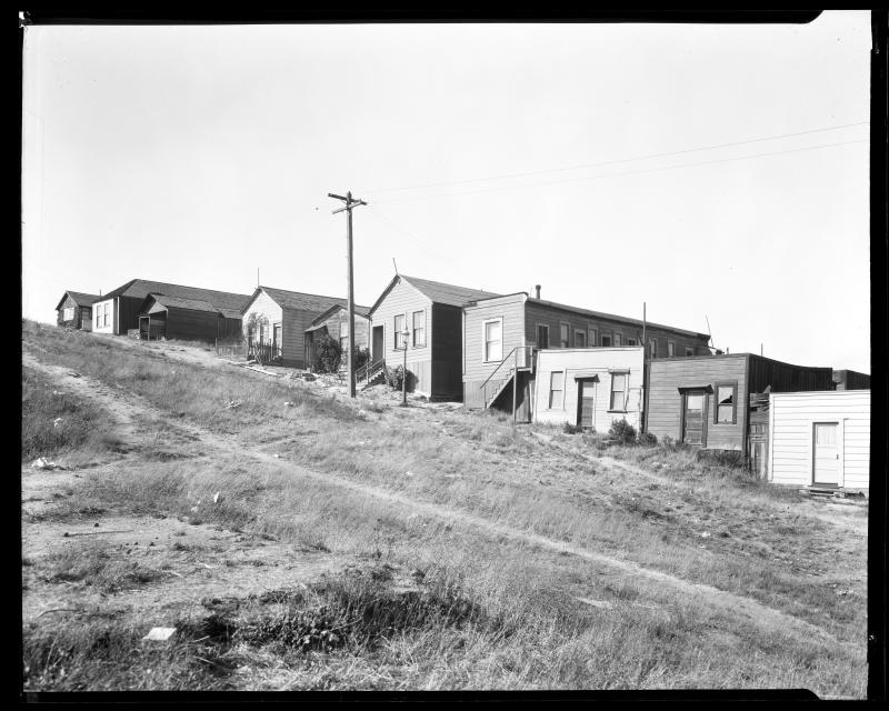 Black and white photo of Rincon Hill from 1926.