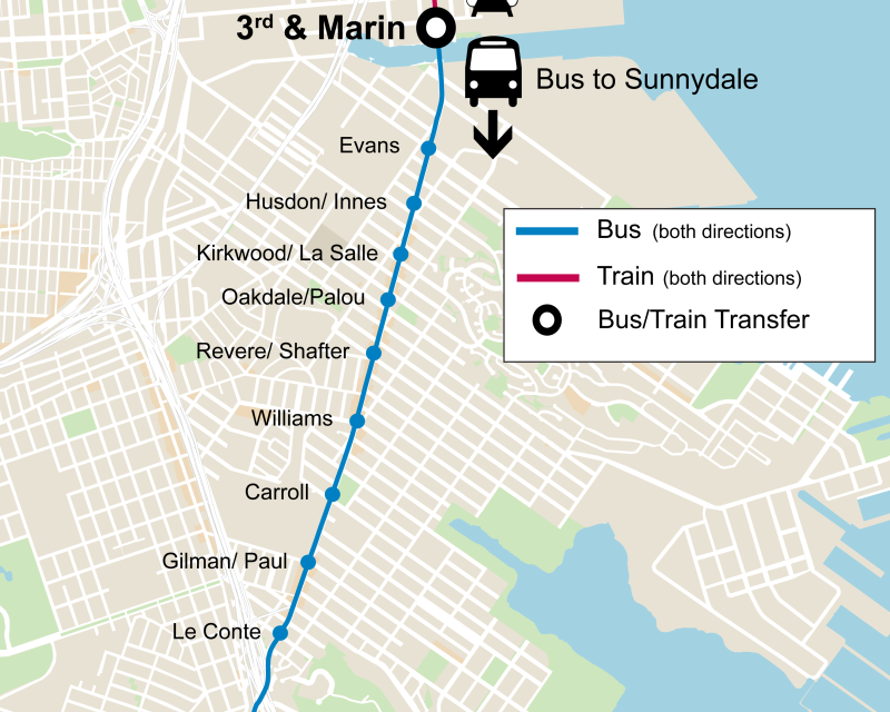 Map of July 18 & 19 T Bus Motorization