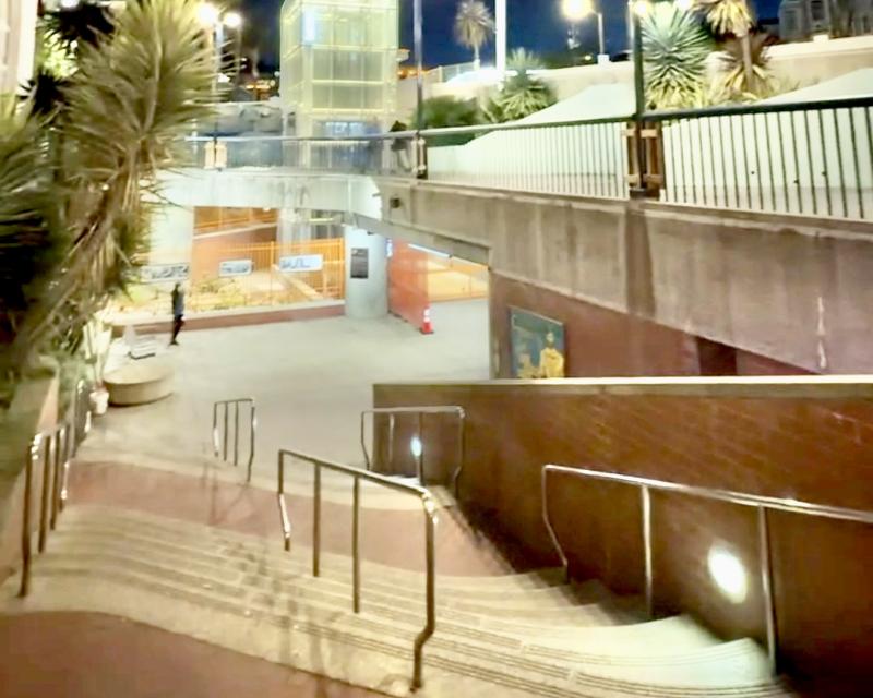 Walkway and Steps to Elevator