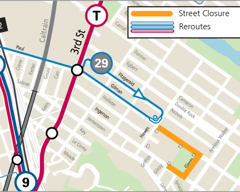 Juneteenth in Gilman Playground Event and Muni Reroute Map