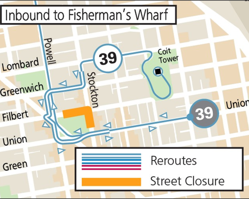 Inbound 39 Reroute Map