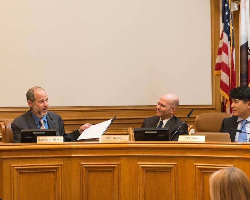 Ed Reiskin speaking at an SFMTA Board Meeting