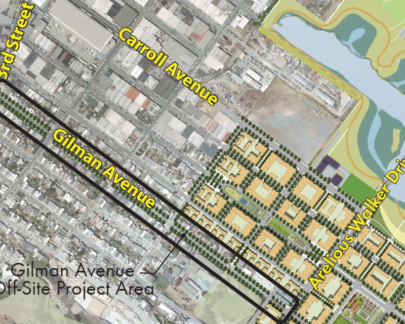 Gilman Avenue Streetscape Improvement Project_aerial view