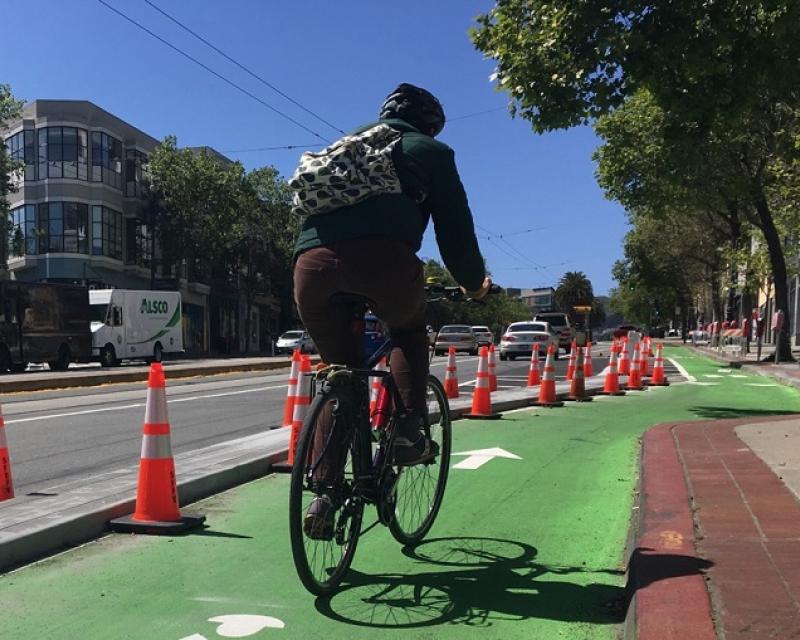 New Market Street bike lane.