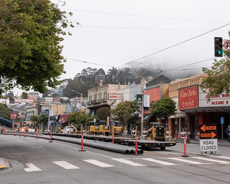 West Portal businesses are open during construction.